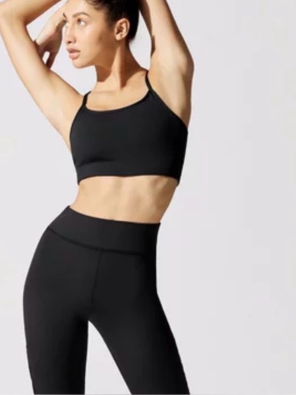 Carbon38 Black Macrame Racerback Sports Bra